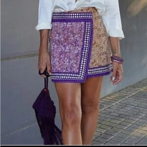 NWOT Boho Women Floral Print Mini Skirts - Patchwork